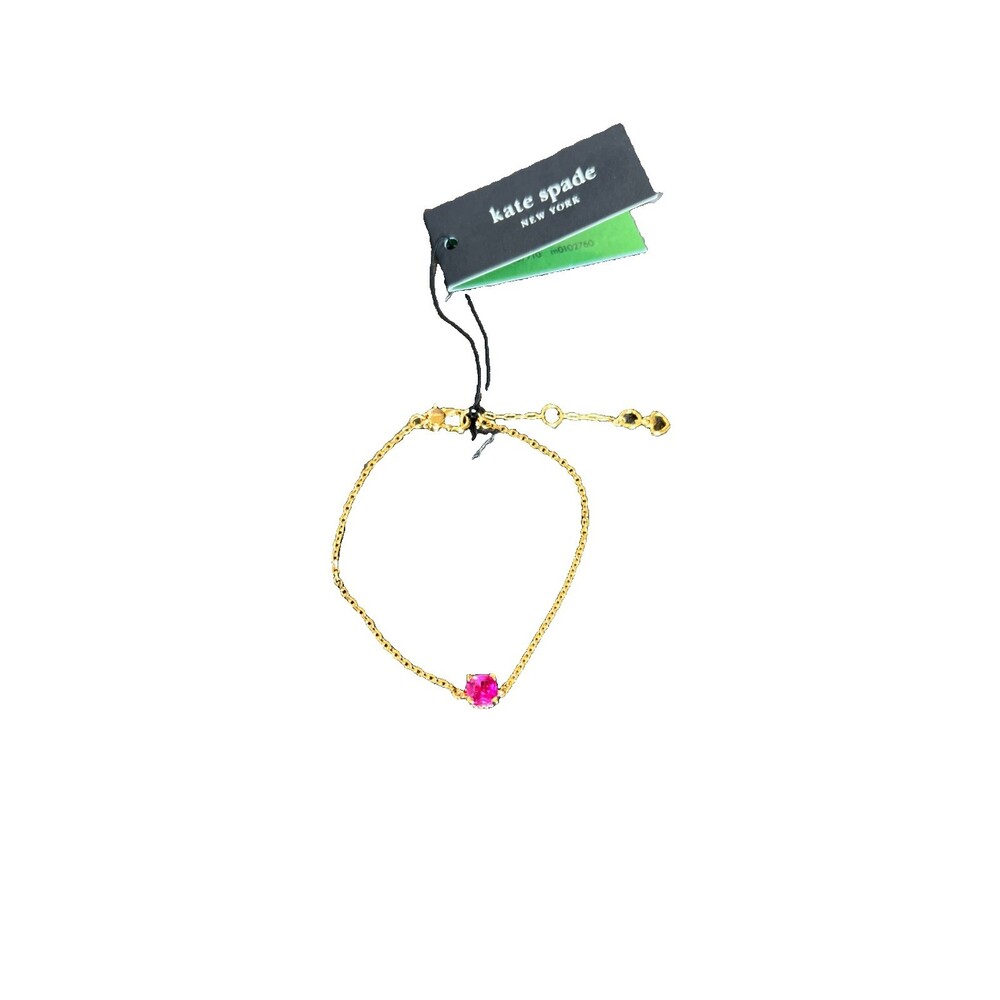 Kate Spade Little Luxuries Solitaire Bracelet With Pink Stone